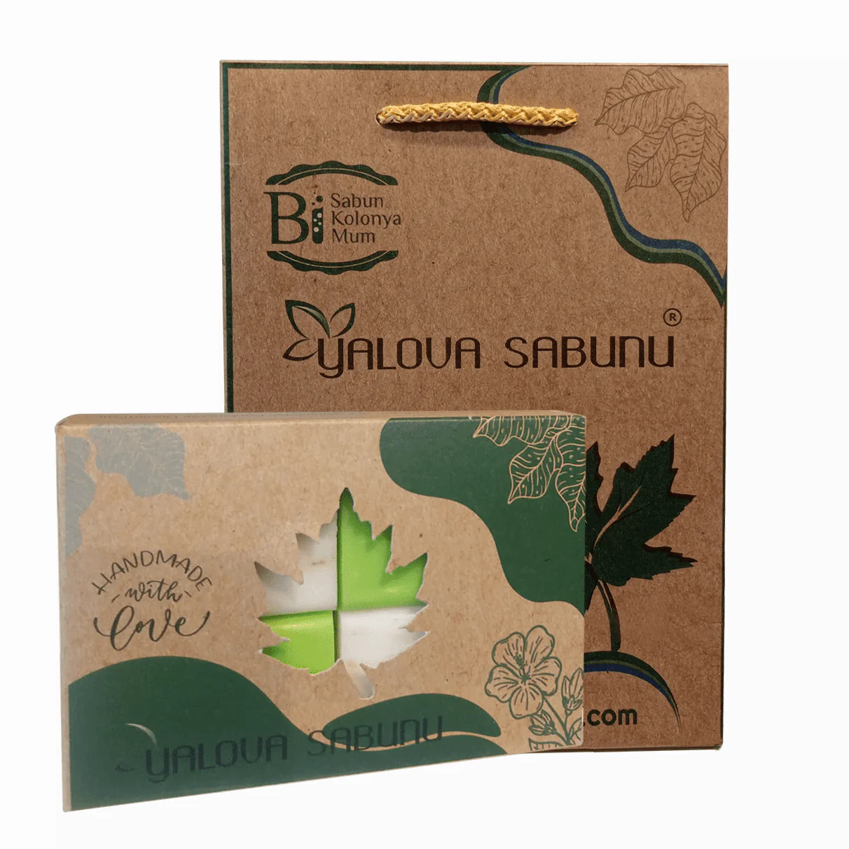 Kivi ve Çiçek Bahçesi El Yapımı Doğal Sabun Dörtlü Set