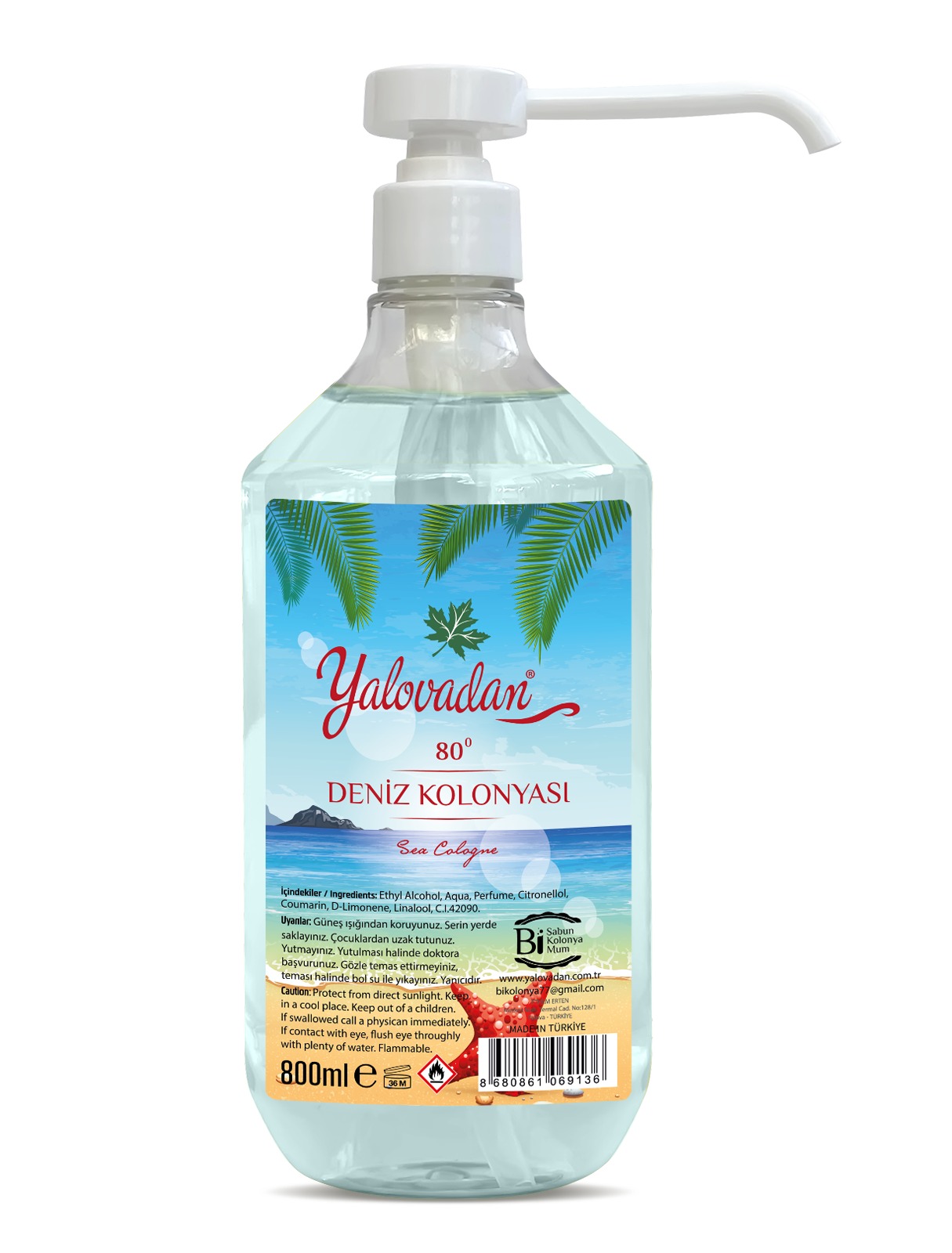 Deniz Kolonyası 800 ML Püskürtmeli