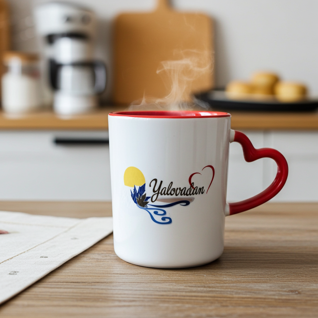 YALOVADAN KALPLİ HEDİYELİK PORSELEN KUPA